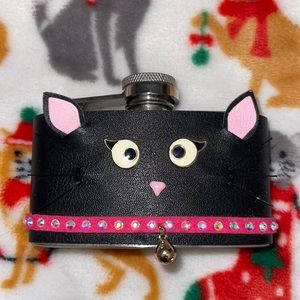 Betsey Johnson Black Cat Stainless Steel Flask